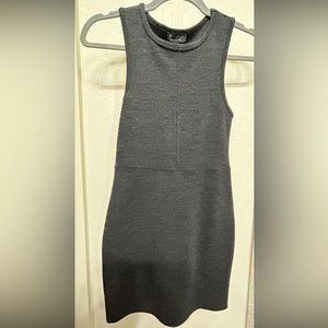 Topshop - Dark by gray thick cotton form fitting dress